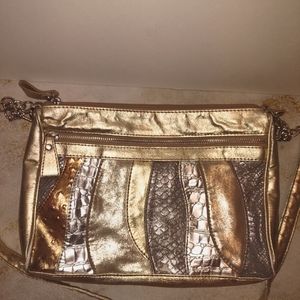 Carlos Santana Crossbody Metallic Animal Print Bag